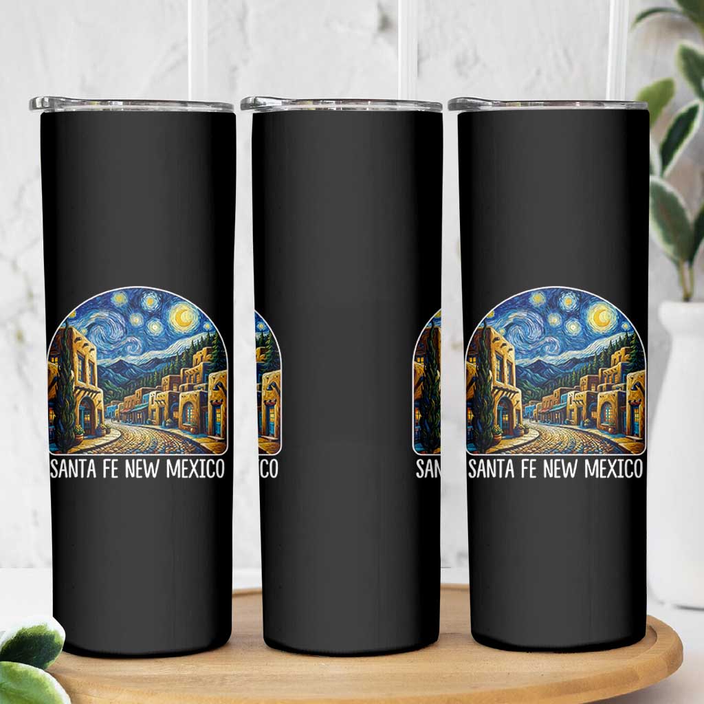 Santa Fe New Mexico Starry Night Style Skinny Tumbler