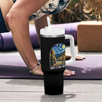 Santa Fe New Mexico Starry Night Style Tumbler With Handle