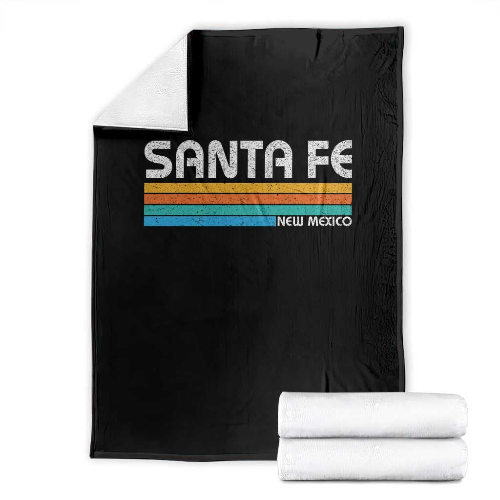 Retro Santa Fe New Mexico Distressed Souvenir Throw Blanket