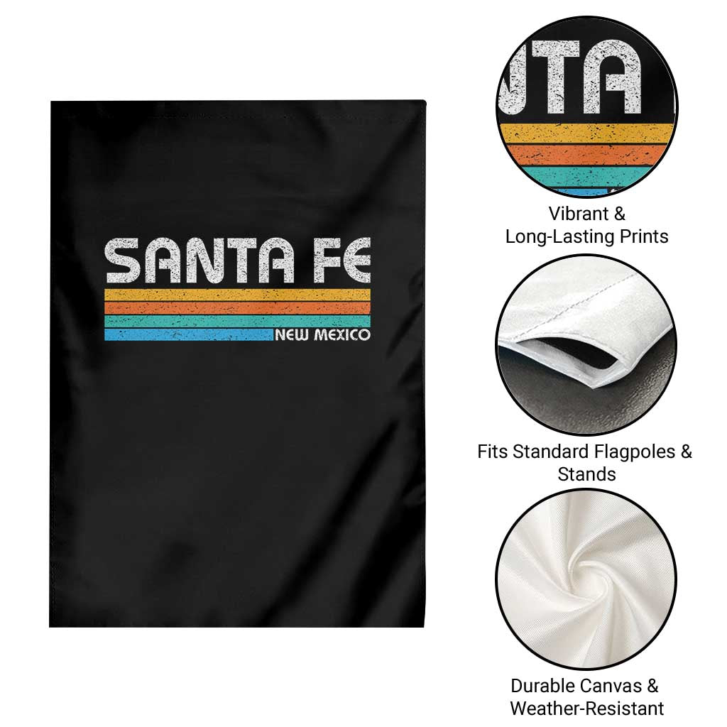Retro Santa Fe New Mexico Distressed Souvenir Garden Flag
