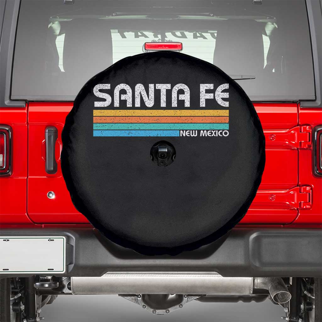 Retro Santa Fe New Mexico Distressed Souvenir Spare Tire Cover