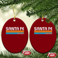 Retro Santa Fe New Mexico Distressed Souvenir Ceramic Ornament
