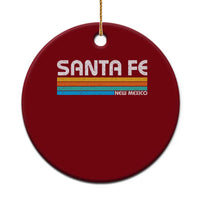 Retro Santa Fe New Mexico Distressed Souvenir Ceramic Ornament