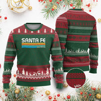 Retro Santa Fe New Mexico Distressed Souvenir Ugly Christmas Sweater