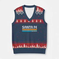 Retro Santa Fe New Mexico Distressed Souvenir V-Neck Knit Sweater Vest