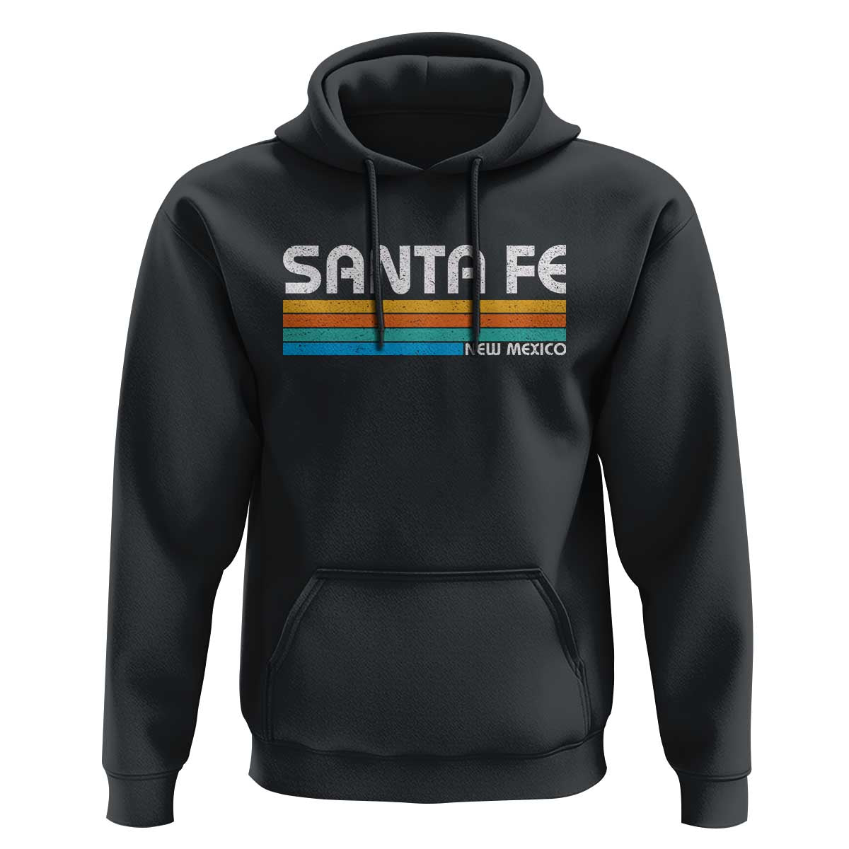 Retro Santa Fe New Mexico Distressed Souvenir Hoodie