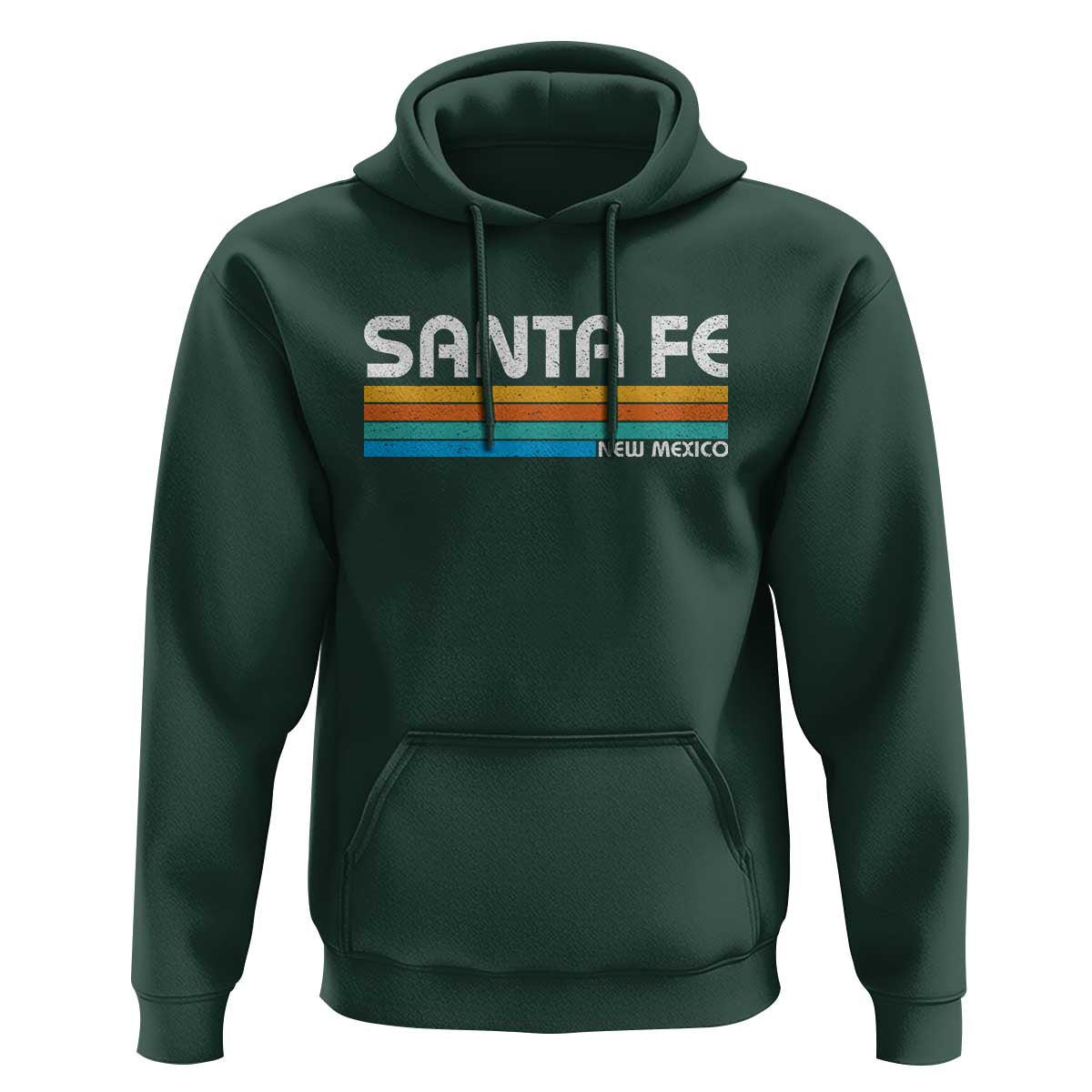Retro Santa Fe New Mexico Distressed Souvenir Hoodie