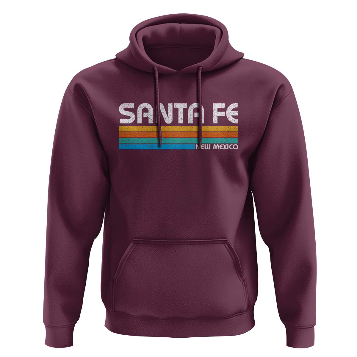 Retro Santa Fe New Mexico Distressed Souvenir Hoodie