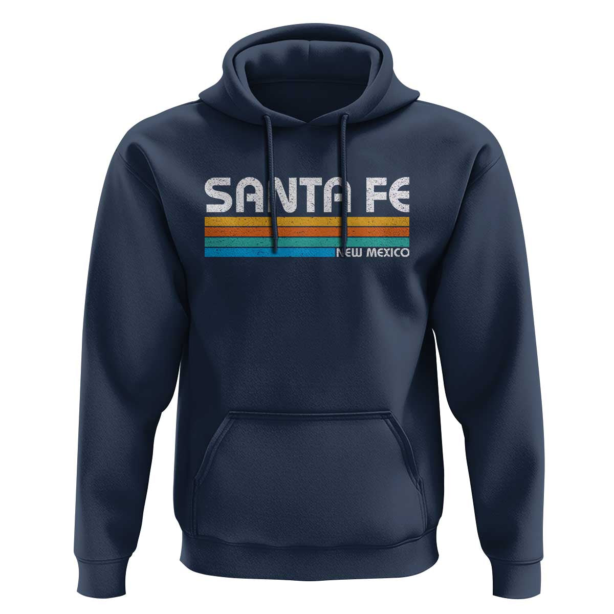 Retro Santa Fe New Mexico Distressed Souvenir Hoodie
