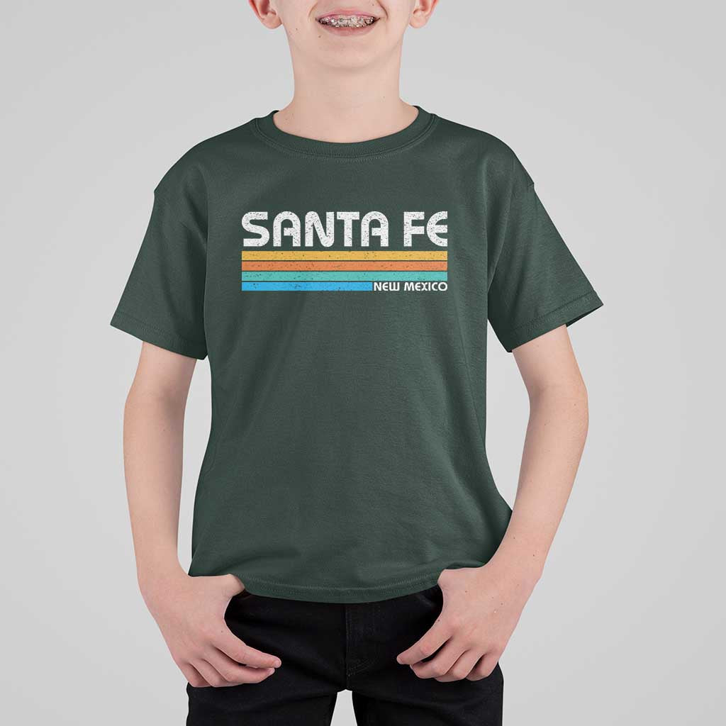 Retro Santa Fe New Mexico Distressed Souvenir T Shirt For Kid