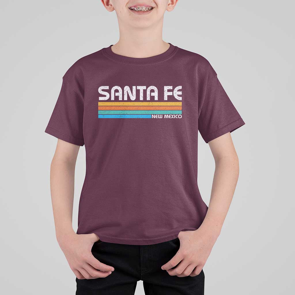 Retro Santa Fe New Mexico Distressed Souvenir T Shirt For Kid