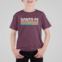 Retro Santa Fe New Mexico Distressed Souvenir T Shirt For Kid