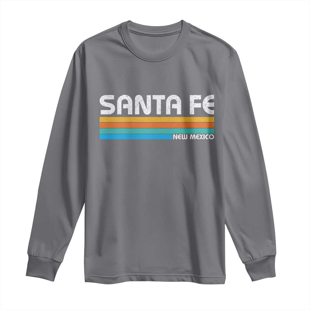 Retro Santa Fe New Mexico Distressed Souvenir Long Sleeve Shirt