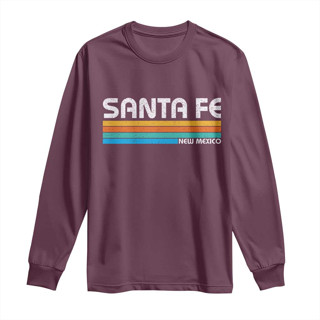 Retro Santa Fe New Mexico Distressed Souvenir Long Sleeve Shirt