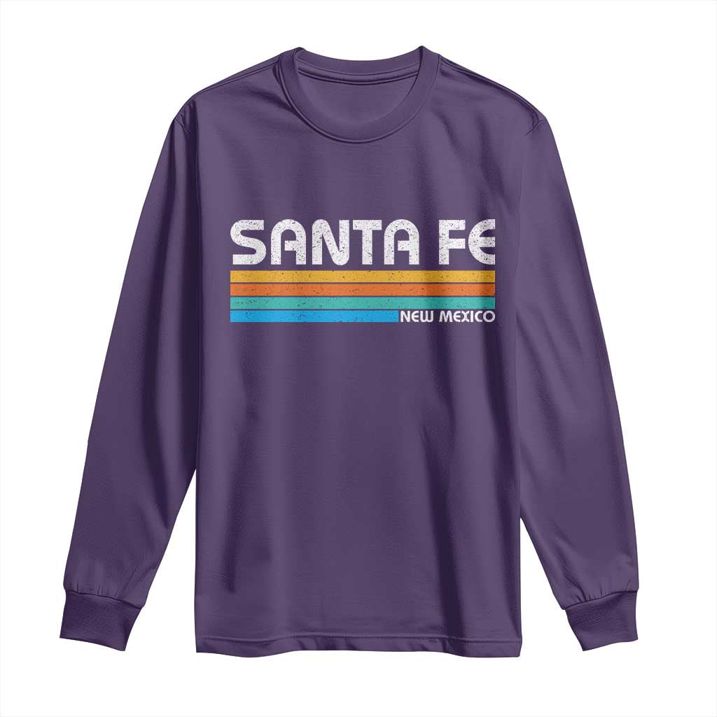 Retro Santa Fe New Mexico Distressed Souvenir Long Sleeve Shirt