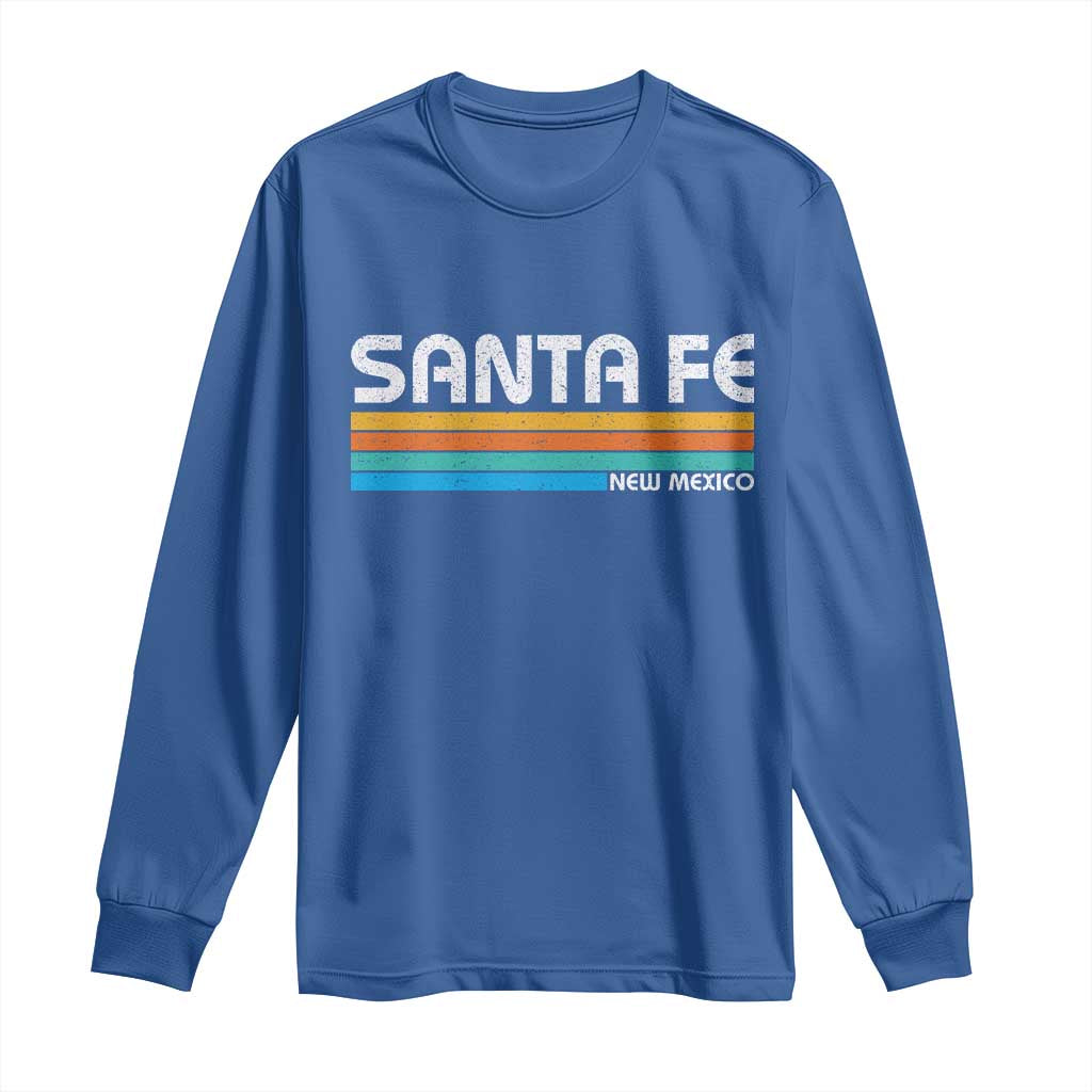 Retro Santa Fe New Mexico Distressed Souvenir Long Sleeve Shirt
