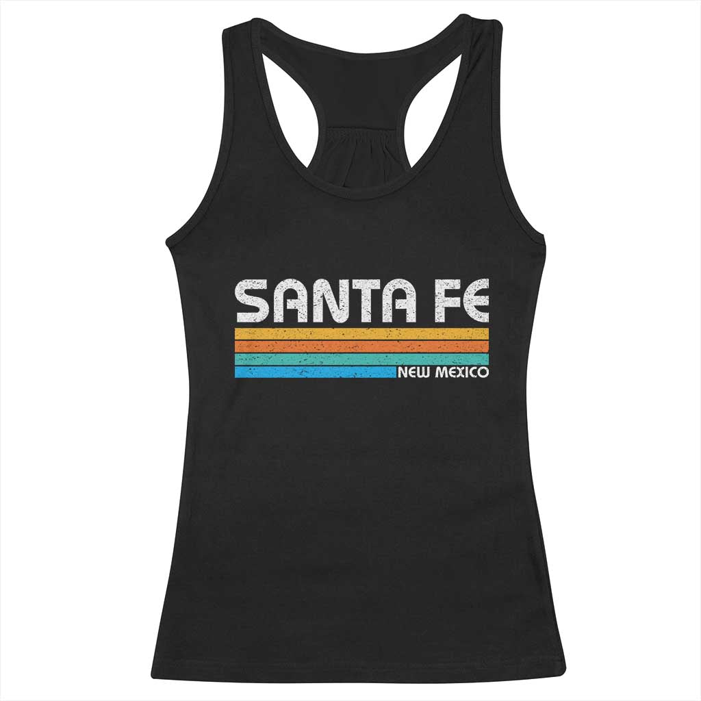 Retro Santa Fe New Mexico Distressed Souvenir Racerback Tank Top