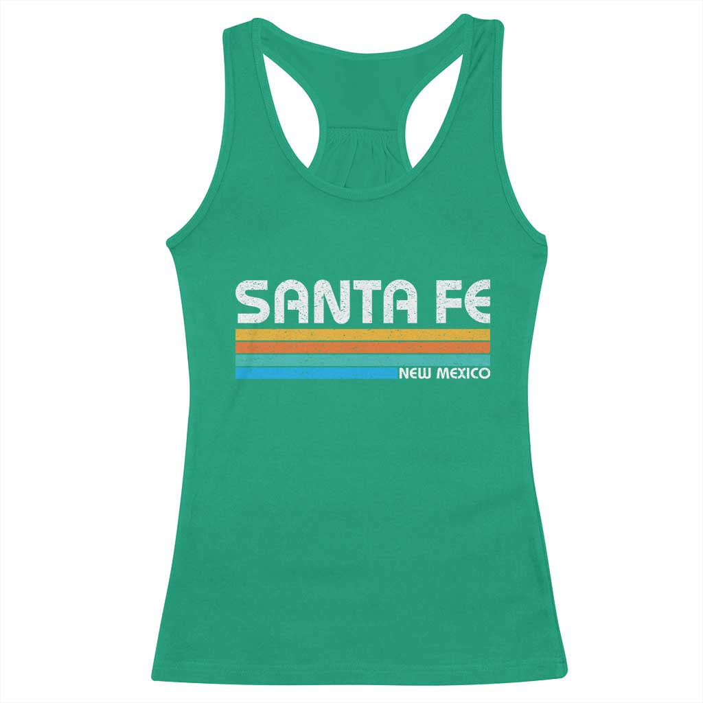 Retro Santa Fe New Mexico Distressed Souvenir Racerback Tank Top