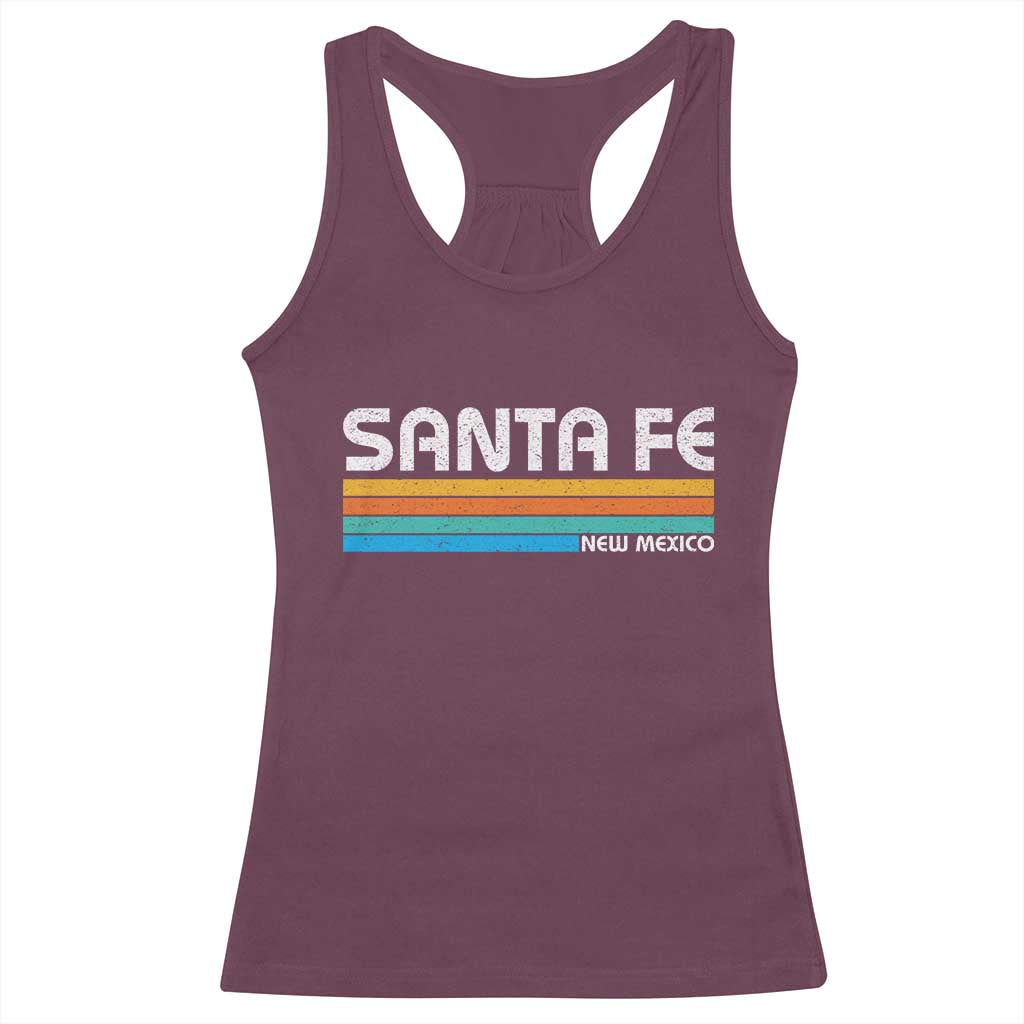 Retro Santa Fe New Mexico Distressed Souvenir Racerback Tank Top