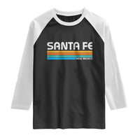 Retro Santa Fe New Mexico Distressed Souvenir Raglan Shirt