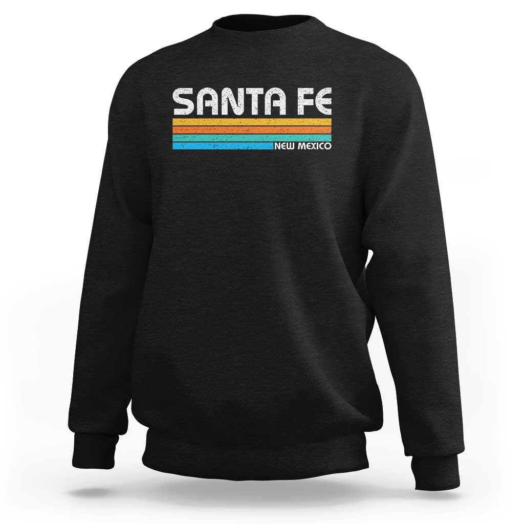 Retro Santa Fe New Mexico Distressed Souvenir Sweatshirt