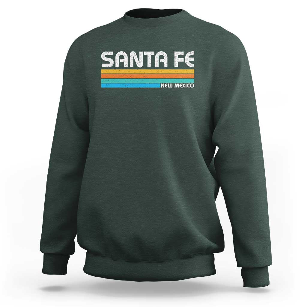 Retro Santa Fe New Mexico Distressed Souvenir Sweatshirt