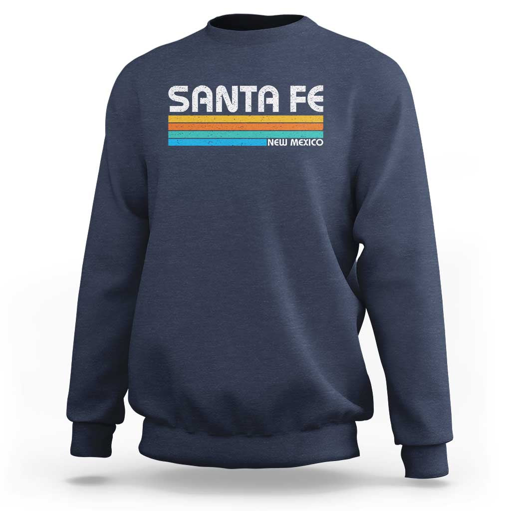 Retro Santa Fe New Mexico Distressed Souvenir Sweatshirt