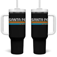 Retro Santa Fe New Mexico Distressed Souvenir Tumbler With Handle