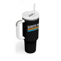 Retro Santa Fe New Mexico Distressed Souvenir Tumbler With Handle