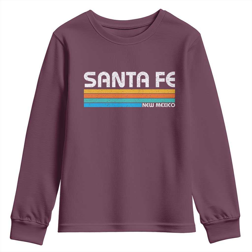 Retro Santa Fe New Mexico Distressed Souvenir Youth Sweatshirt