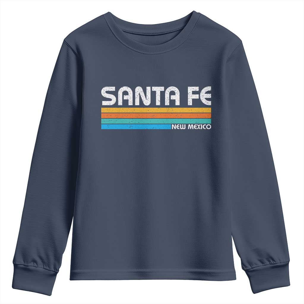 Retro Santa Fe New Mexico Distressed Souvenir Youth Sweatshirt