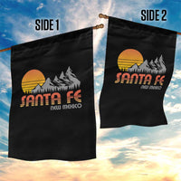 Retro Santa Fe New Mexico Mountain Southwest Garden Flag