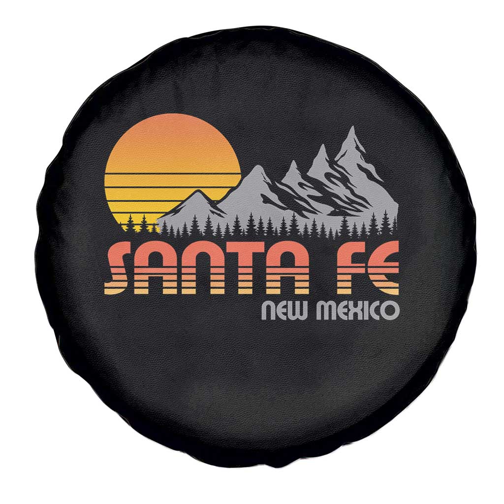 Retro Santa Fe New Mexico Mountain Southwest Spare Tire Cover