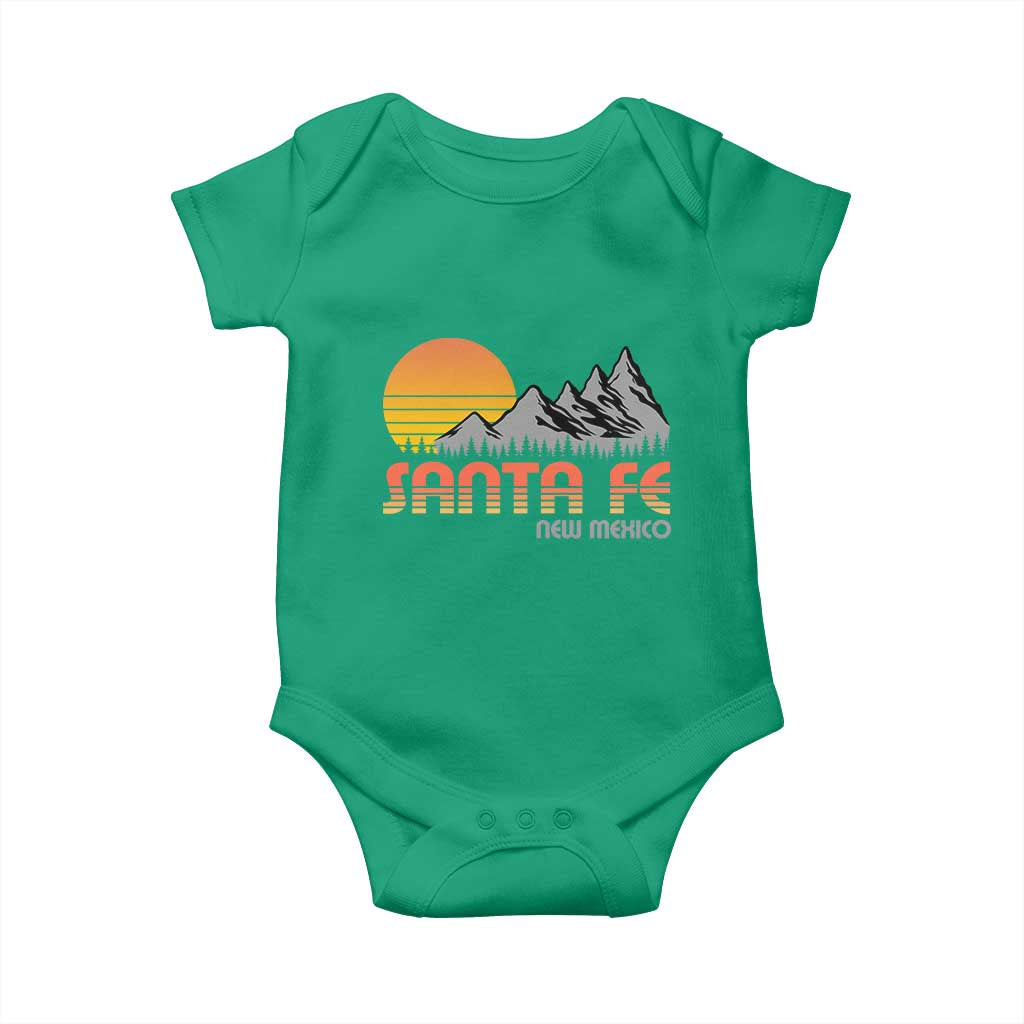 Retro Santa Fe New Mexico Mountain Southwest Baby Onesie