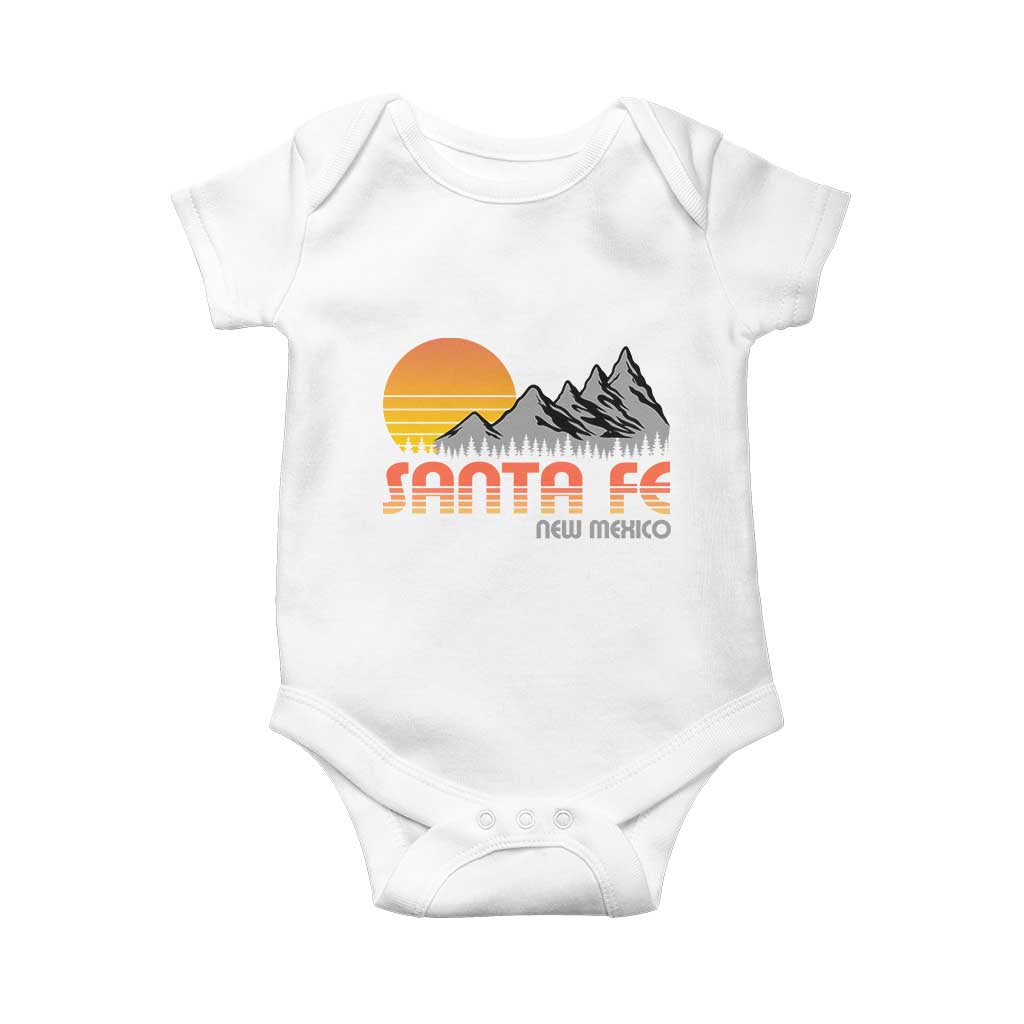 Retro Santa Fe New Mexico Mountain Southwest Baby Onesie