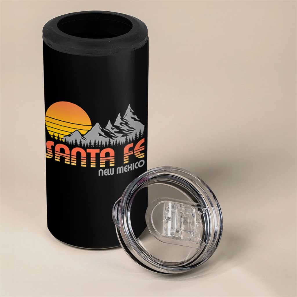 Retro Santa Fe New Mexico Mountain Southwest 4 in 1 Can Cooler Tumbler