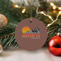 Retro Santa Fe New Mexico Mountain Southwest Ceramic Ornament