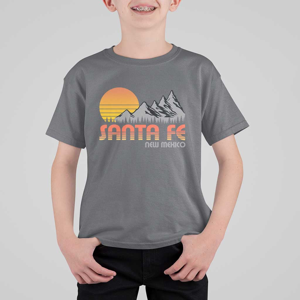 Retro Santa Fe New Mexico Mountain Southwest T Shirt For Kid