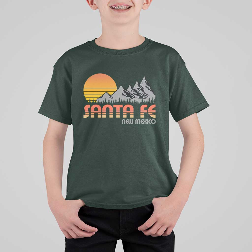 Retro Santa Fe New Mexico Mountain Southwest T Shirt For Kid