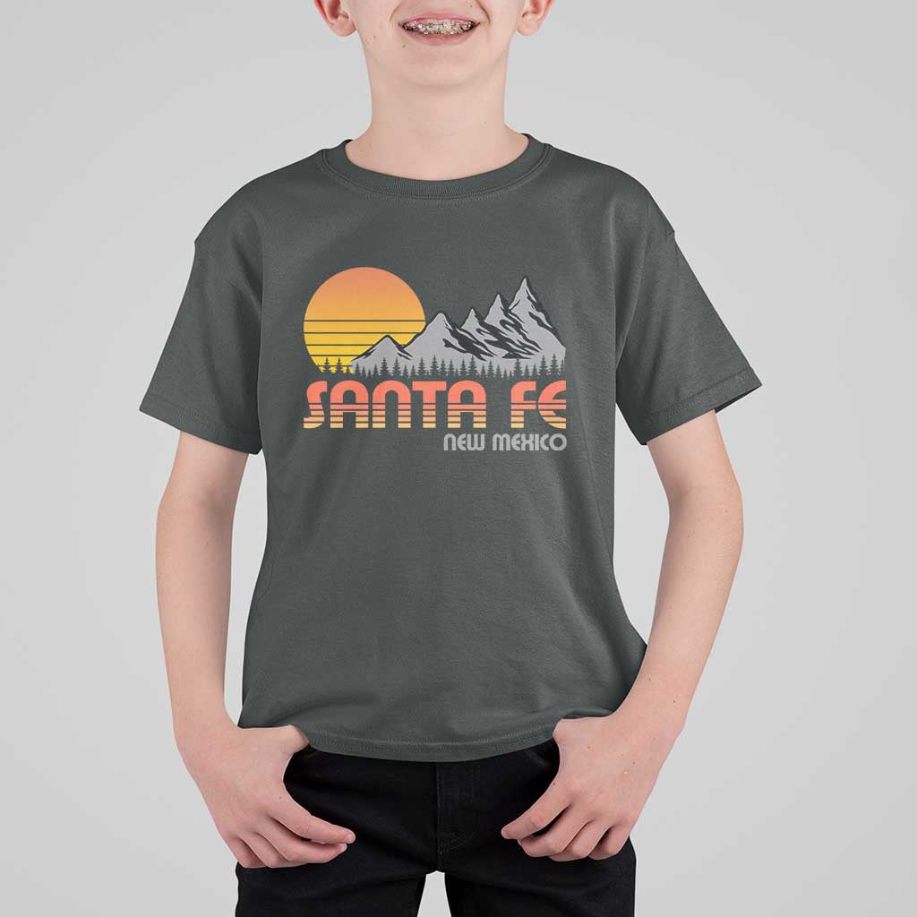 Retro Santa Fe New Mexico Mountain Southwest T Shirt For Kid