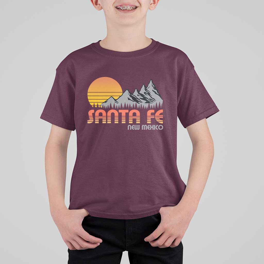 Retro Santa Fe New Mexico Mountain Southwest T Shirt For Kid