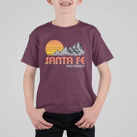 Retro Santa Fe New Mexico Mountain Southwest T Shirt For Kid