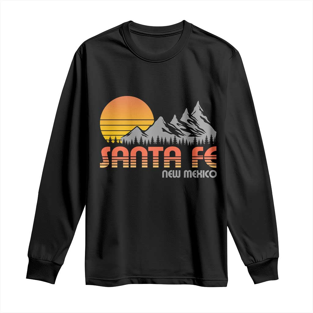 Retro Santa Fe New Mexico Mountain Southwest Long Sleeve Shirt