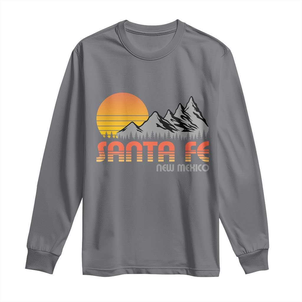Retro Santa Fe New Mexico Mountain Southwest Long Sleeve Shirt