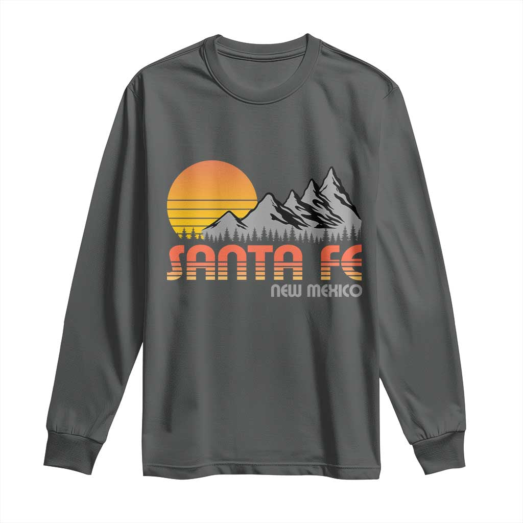 Retro Santa Fe New Mexico Mountain Southwest Long Sleeve Shirt