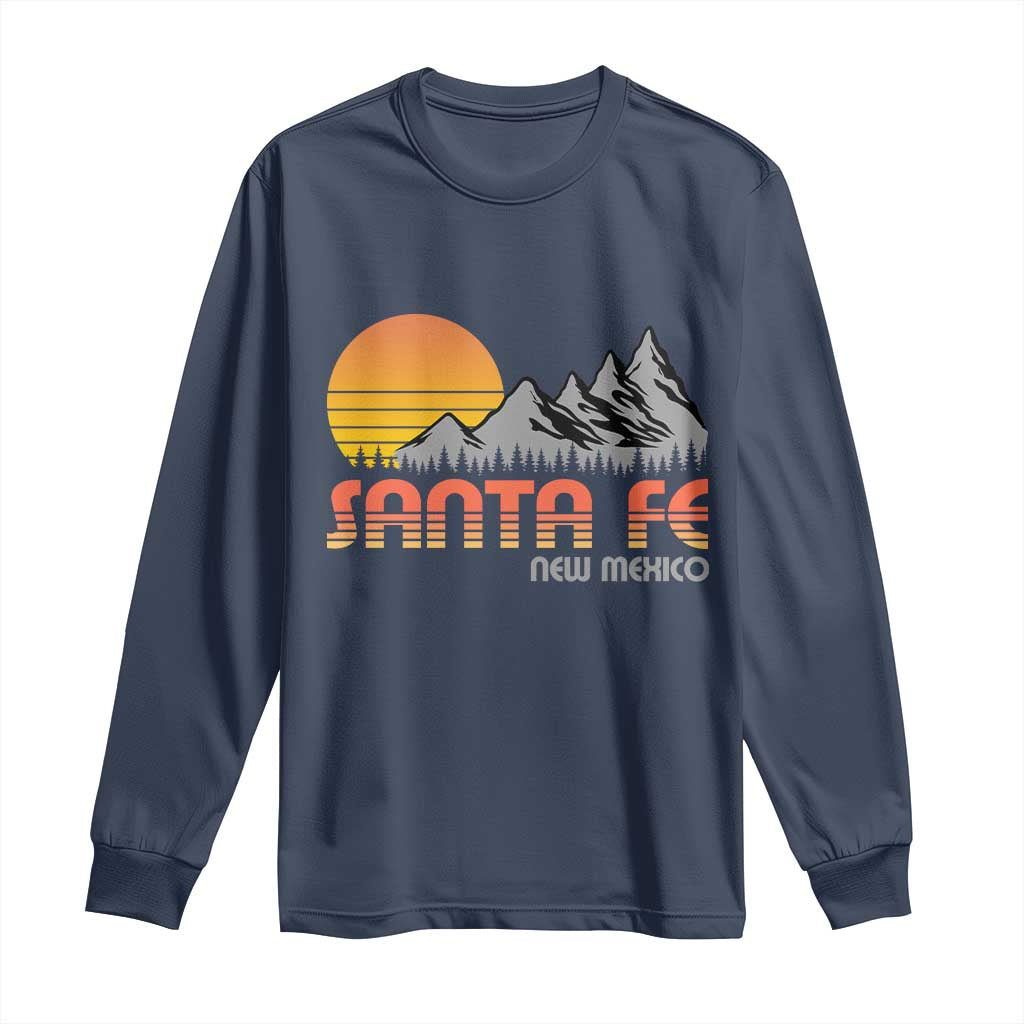 Retro Santa Fe New Mexico Mountain Southwest Long Sleeve Shirt