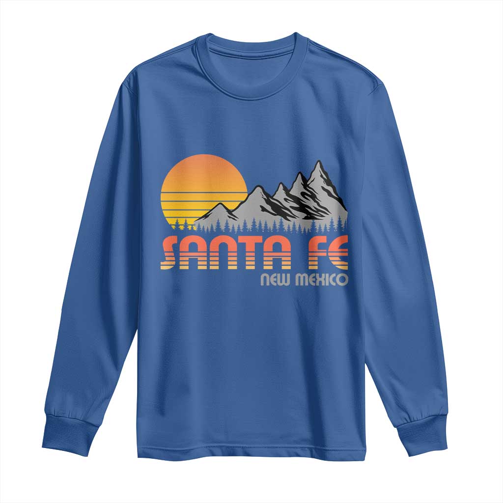 Retro Santa Fe New Mexico Mountain Southwest Long Sleeve Shirt