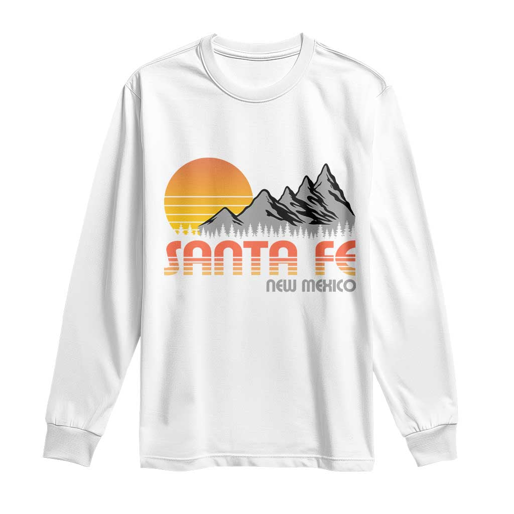 Retro Santa Fe New Mexico Mountain Southwest Long Sleeve Shirt