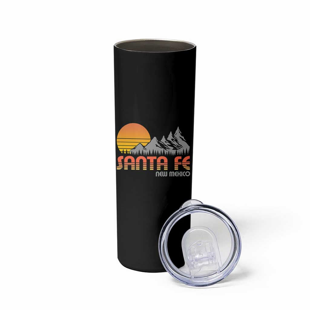 Retro Santa Fe New Mexico Mountain Southwest Skinny Tumbler