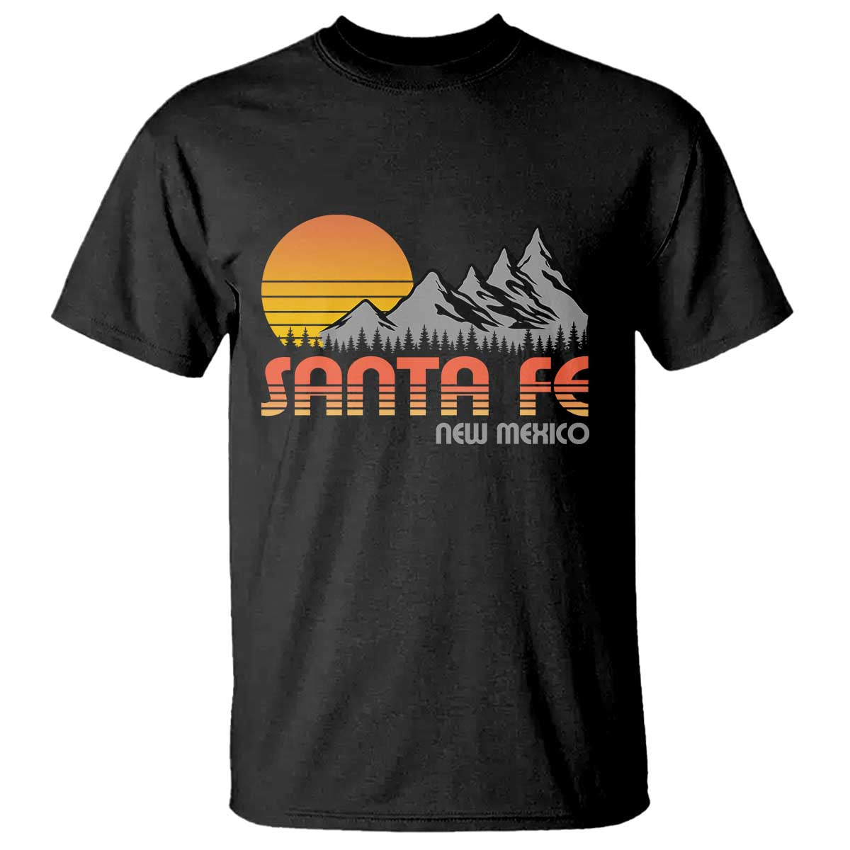 Retro Santa Fe New Mexico Mountain Southwest T Shirt